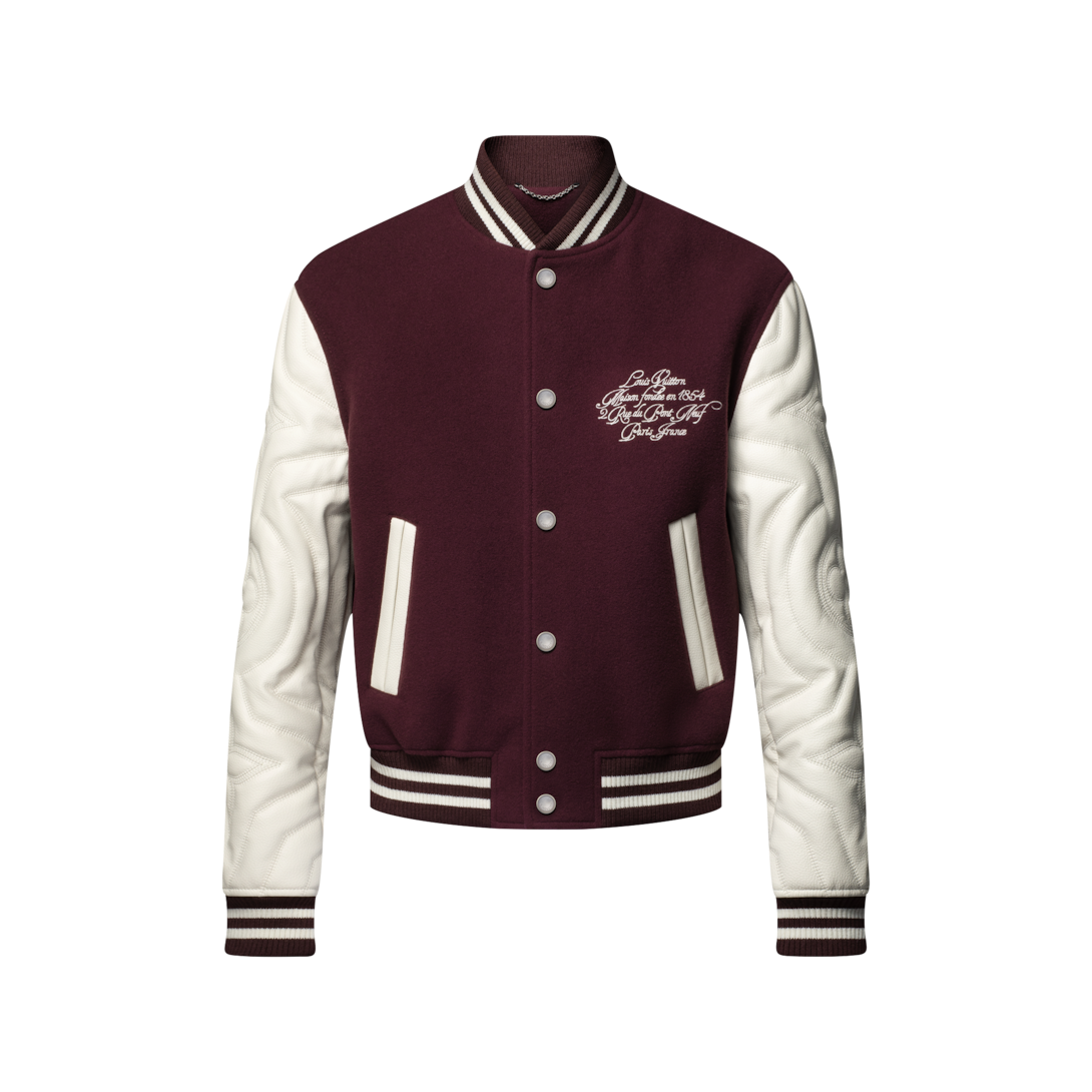 Embroidered Calfskin Varsity Jacket - Ready-to-Wear 1AGJC3 | LOUIS